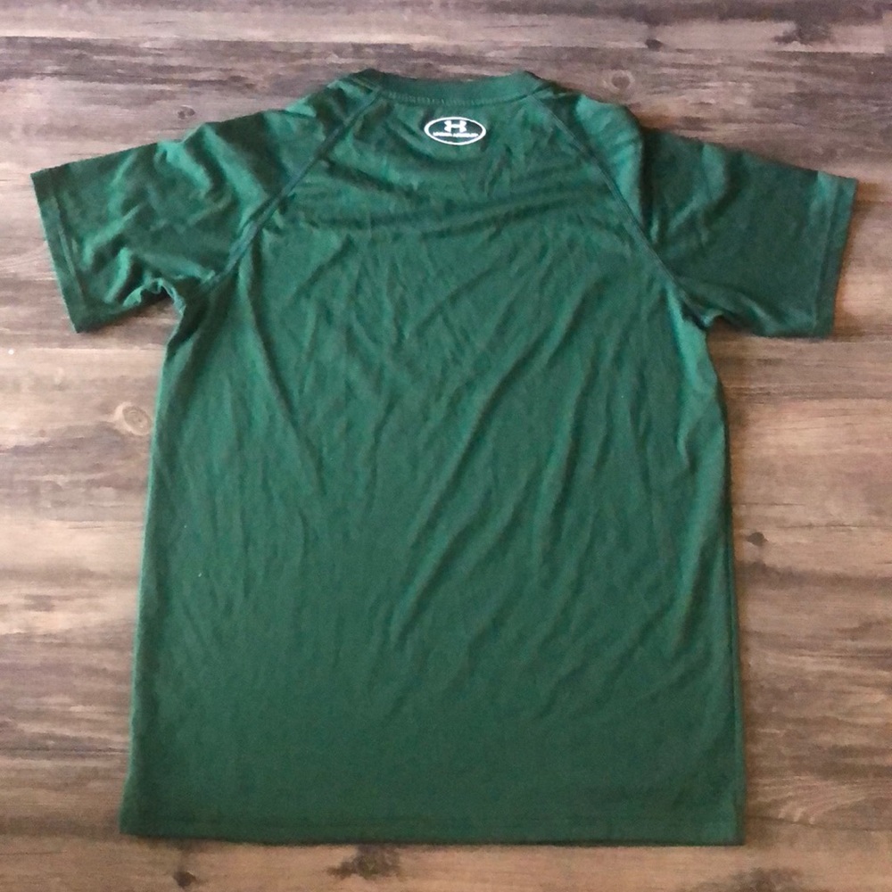 ‼️Flash Sale‼️ $10 Under Armour Green Heat Gear Shirt size Small - Picture 5 of 7